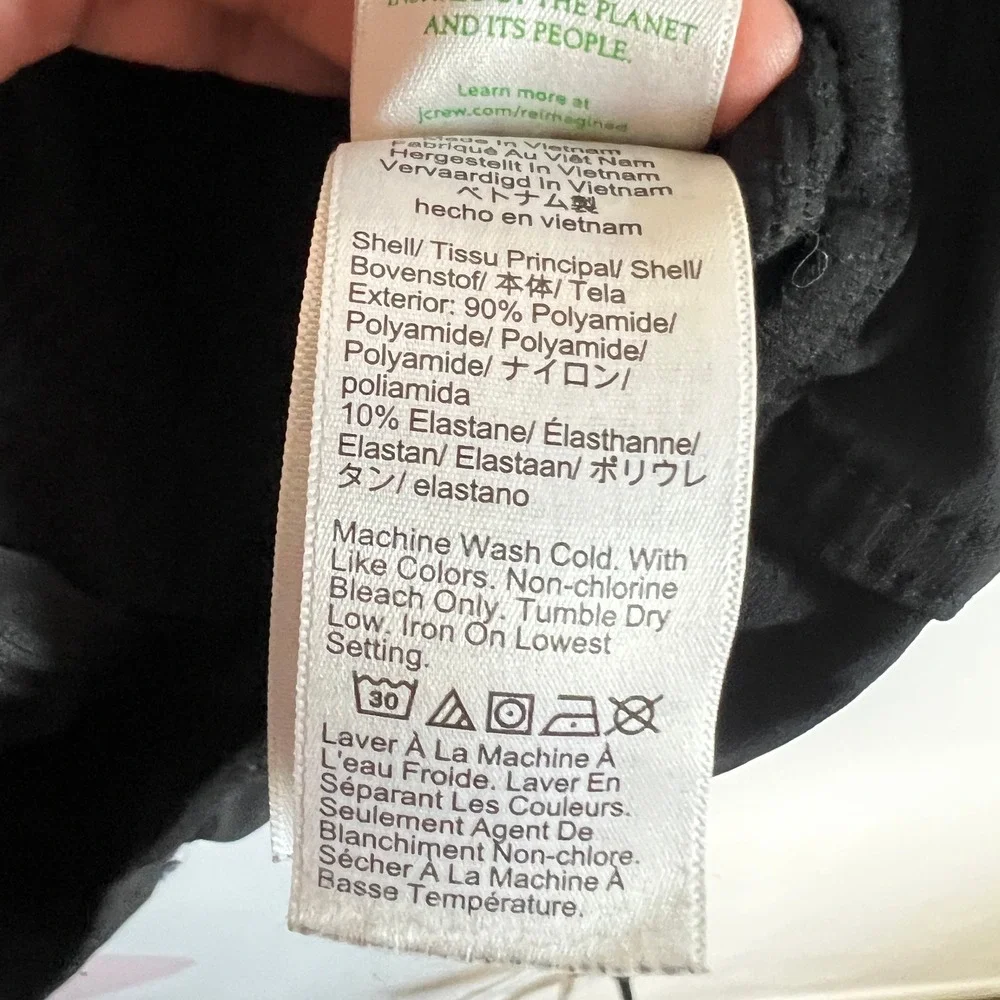 J. Crew Stretch Tech Vest Black‎ Mens Size Medium Hiking Outdoors